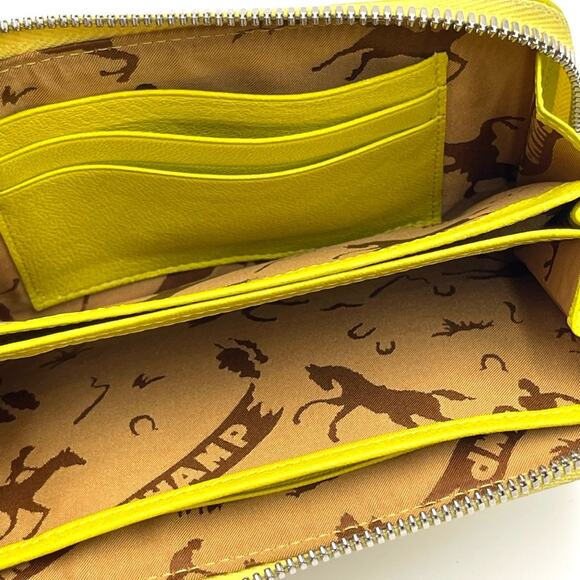 LONGCHAMP zip around wallet wristlet yellow leather - Picture 6 of 12